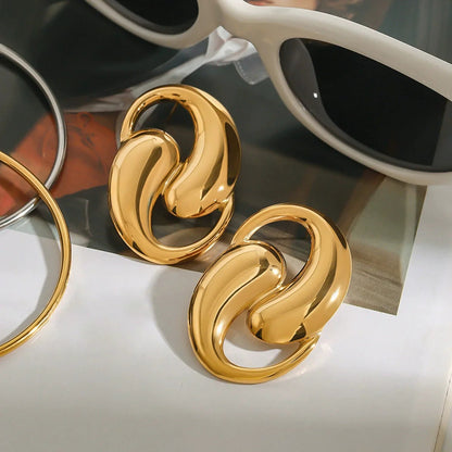[ElanLuxe]Dansley Water Drop Gold Earrings