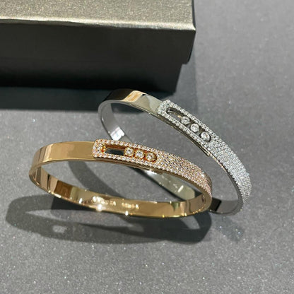 [ElanLuxe Jewelry]Move Noa Rose Gold Pav茅 Diamond Bangle Bracelet