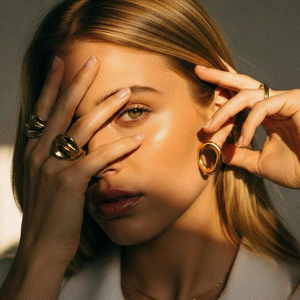 [ElanLuxe]Raquel Open Oval Earrings