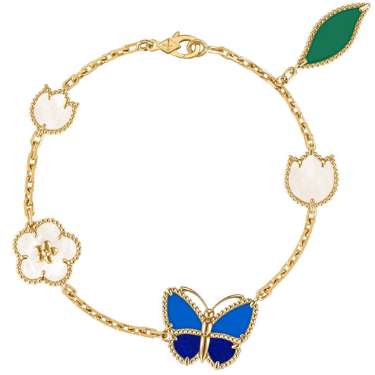 [ElanLuxe Jewelry]LUCKY SPRING BUTTERFLY 5 MOTIF BRACELET
