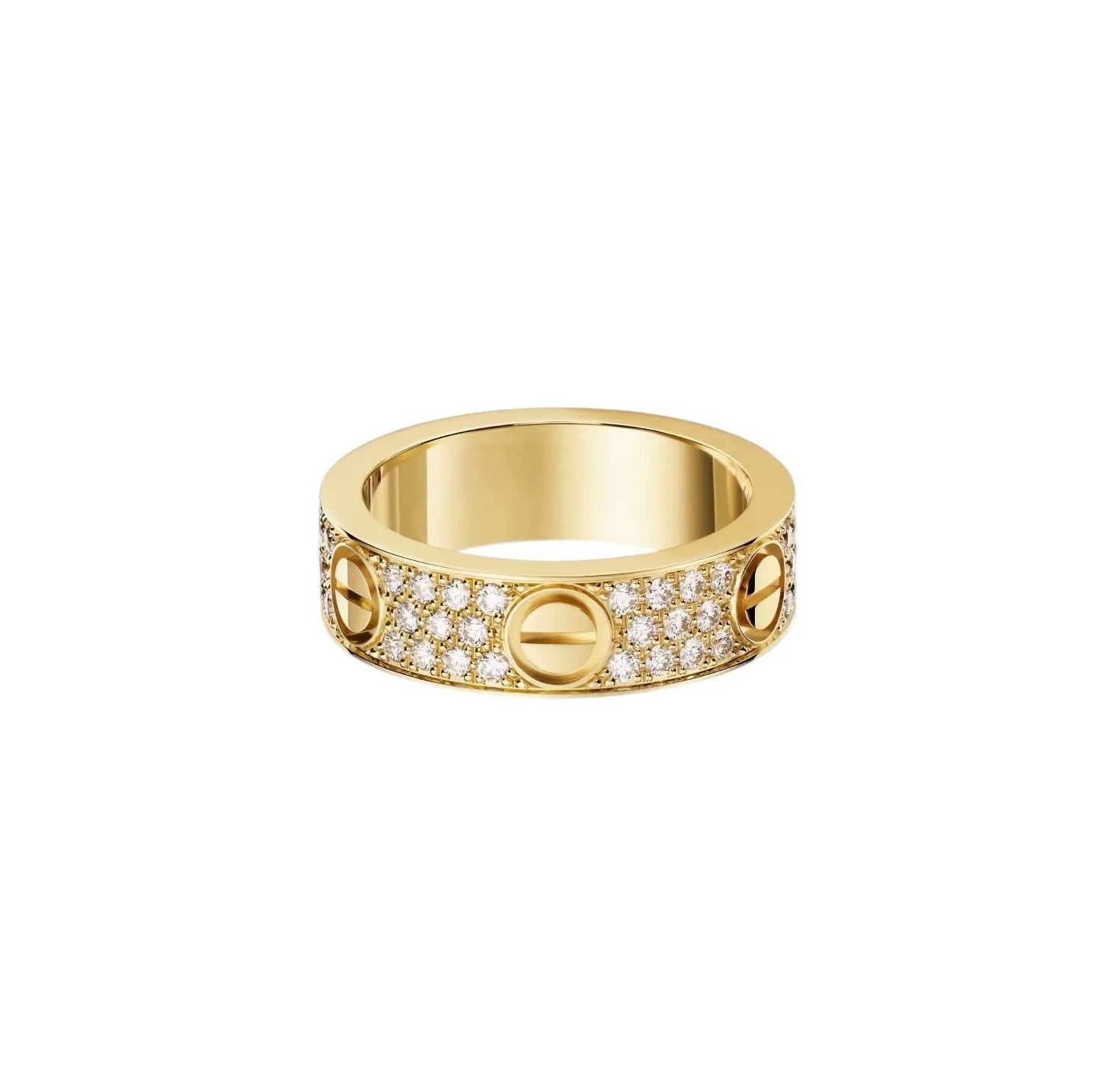 [ElanLuxe Jewelry]LOVE RING 5.5MM DIAMONDS PAVED