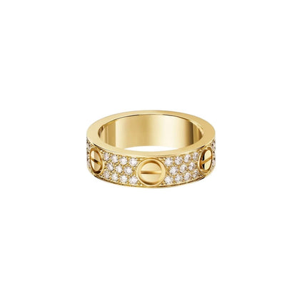 [ElanLuxe Jewelry]LOVE RING 5.5MM DIAMONDS PAVED