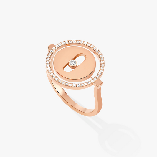 [ElanLuxe Jewelry]LUCKY MOVE PINK GOLD DIAMOND RING