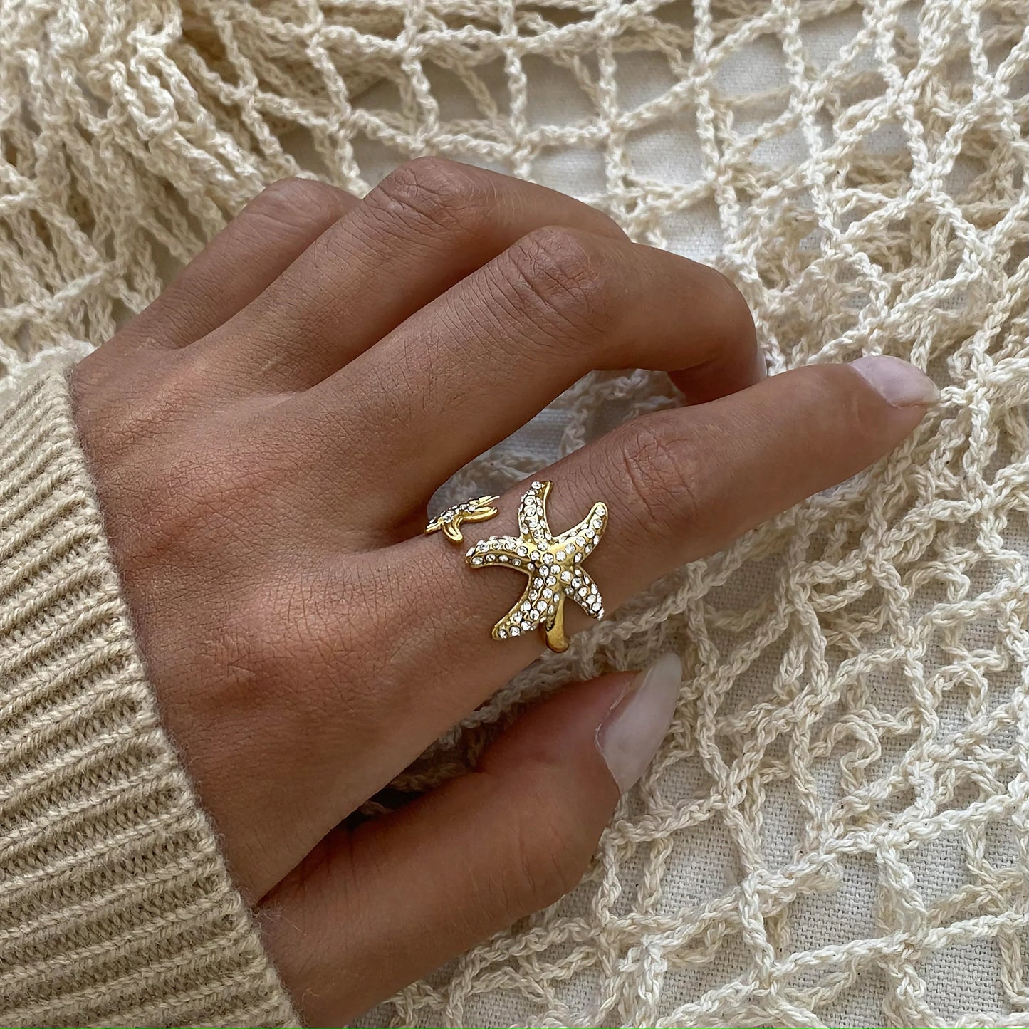 [ElanLuxe]Marina Starfish Diamond Ring