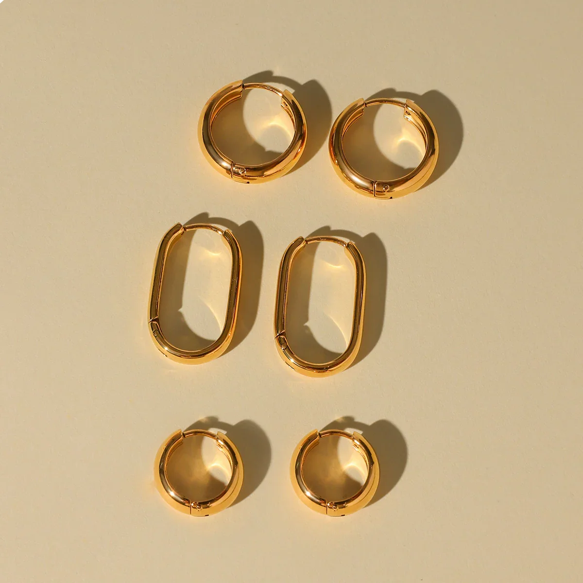 [ElanLuxe]Clarabelle Staple Gold Hoops Bundle