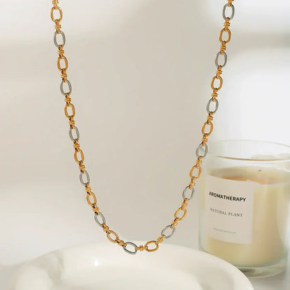 [ElanLuxe]Addison Two Tone Gold Necklace