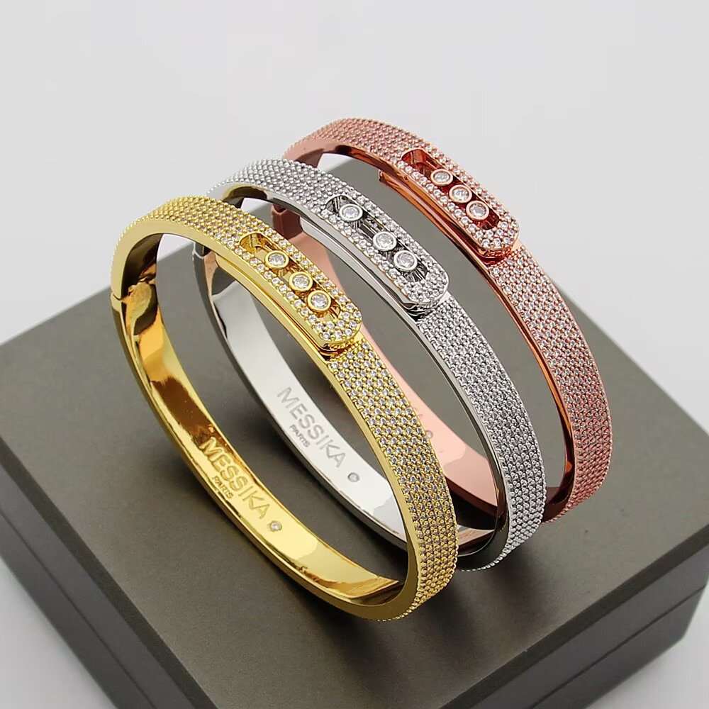[ElanLuxe Jewelry]Move Noa Full Pav茅 Diamond Bangle Bracelet