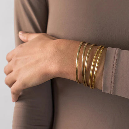 [ElanLuxe]Shannon Gold Bangle Set