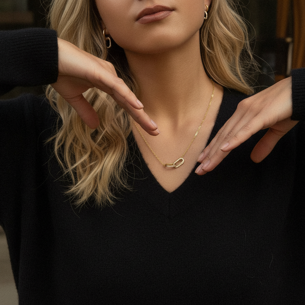 [ElanLuxe]Zoelle Interlocking Diamond Pendant