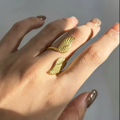 [ElanLuxe]Sparrow Gold Wing Ring