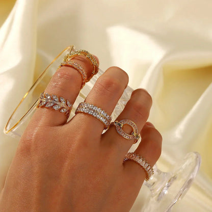 [ElanLuxe]Cassandra Studded Gold Ring