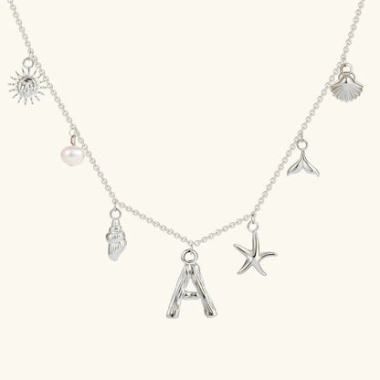 [ElanLuxe]Avaria Ocean Initial Necklace