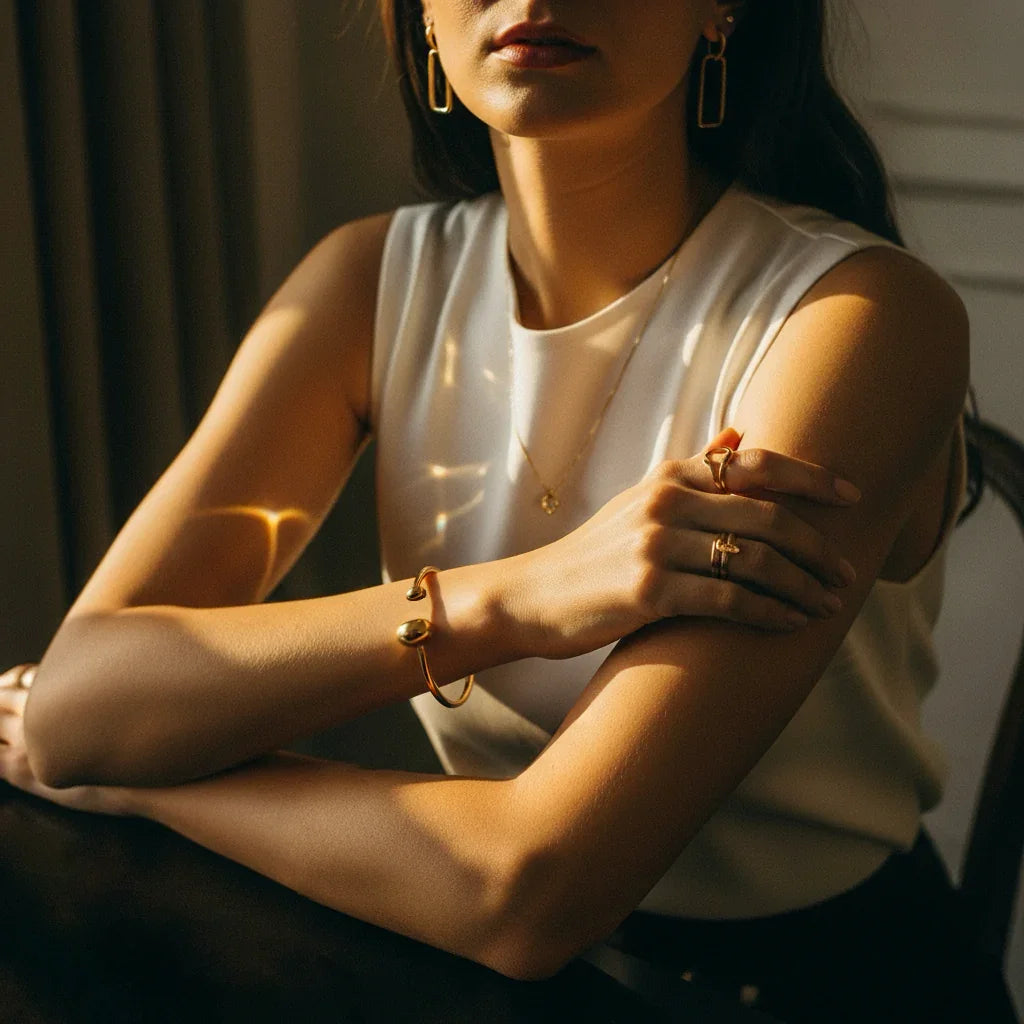 [ElanLuxe]Mallory Minimalist Gold Cuff