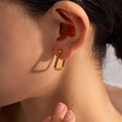 [ElanLuxe]Ambrielle Gold U Hoops