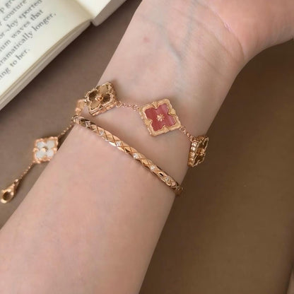[ElanLuxe Jewelry JEWELRY] OPERA 5 MOTIFS TULLE ENAMEL BRACELET