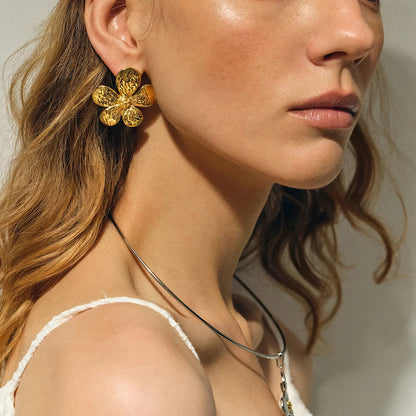 [ElanLuxe]Daisy Gold Earrings