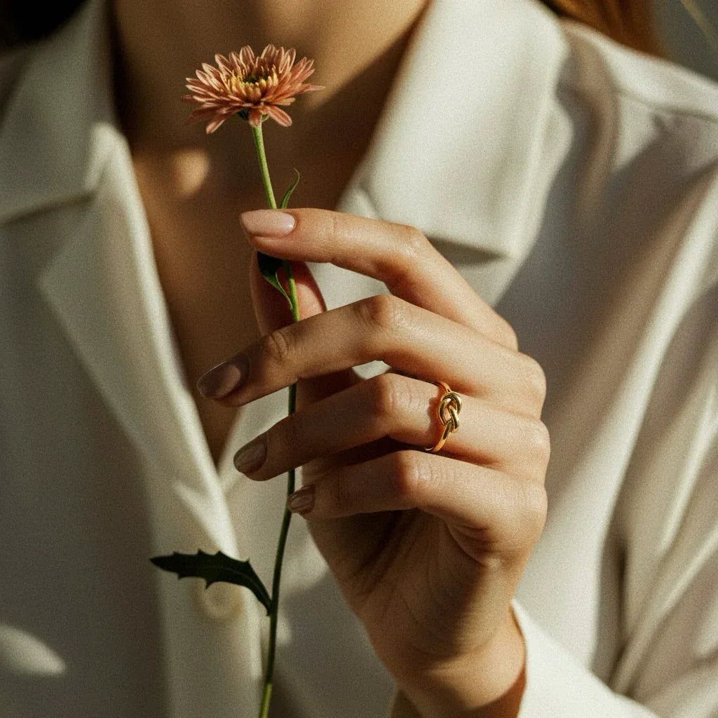 [ElanLuxe]Bellara Gold Knot Ring
