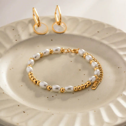 [ElanLuxe]Wynn Freshwater Pearl Bracelet