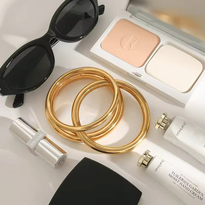 [ElanLuxe]Lina Smooth Gold Bangle