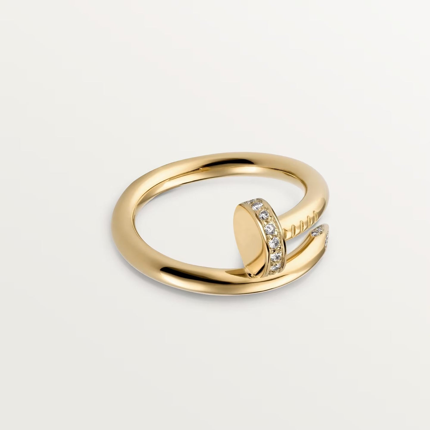 [ElanLuxe Jewelry]JUSTE RING 2.6MM HALF DIAMOND