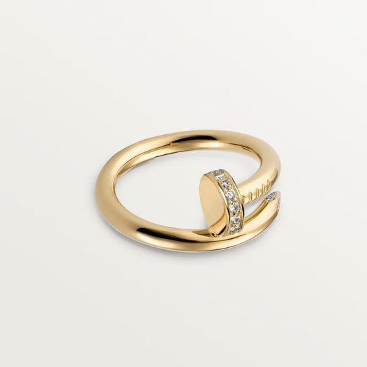 [ElanLuxe Jewelry]JUSTE RING 2.6MM HALF DIAMOND