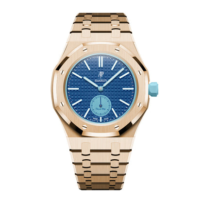 Strap For Ap Swatch Royal Oak Pop Exclusive Steel Case & Strap Full‑wrap Embedded Watch Band