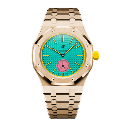 Strap For Ap Swatch Royal Oak Pop Exclusive Steel Case & Strap Full‑wrap Embedded Watch Band