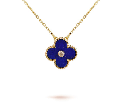[ElanLuxe Jewelry]CLOVER 15MM CHRISTMAS LIMITED EDITION SINGLE FLOWER NECKLACE