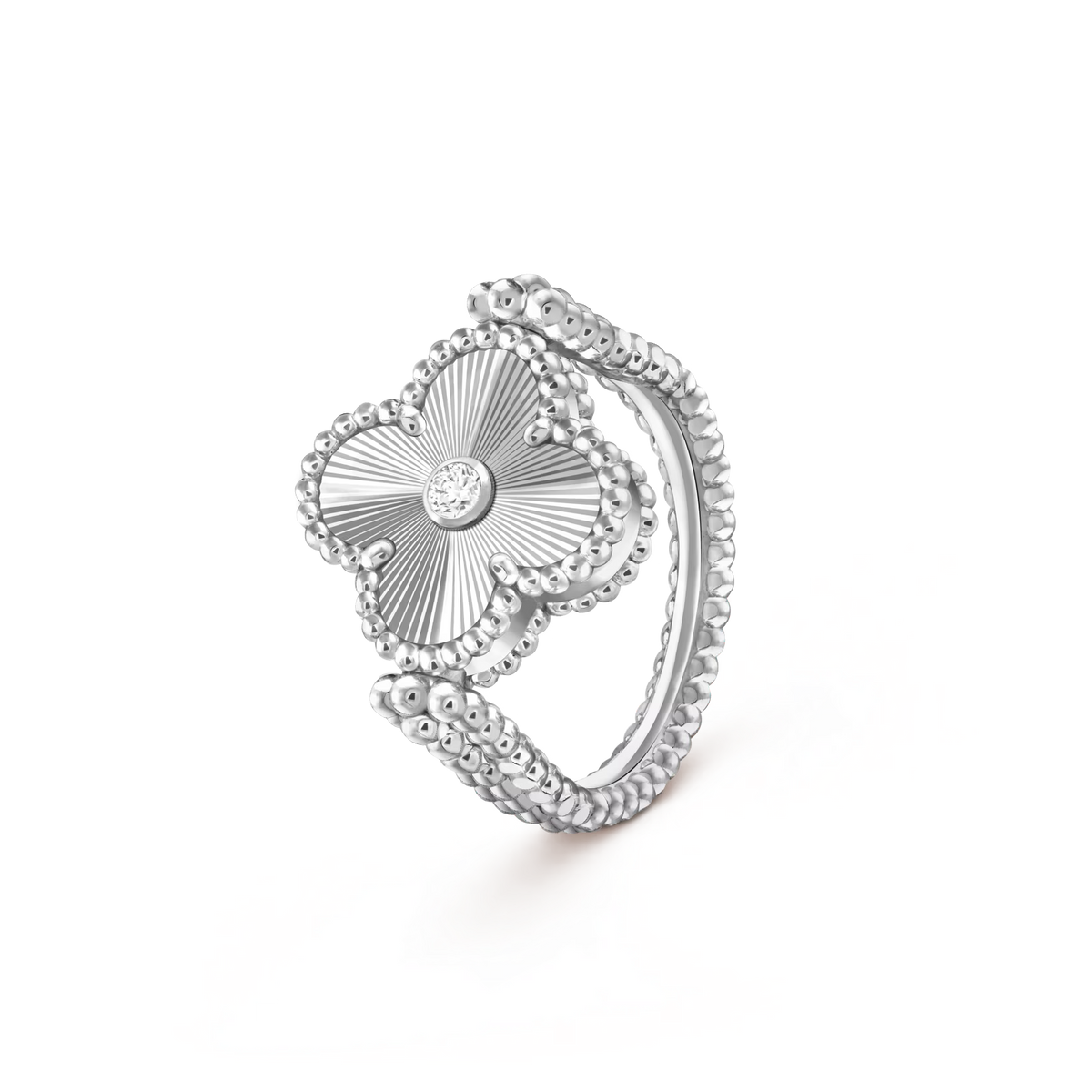 [ElanLuxe Jewelry]CLOVER RIVERSIBLE RING SILVER COLLECTION
