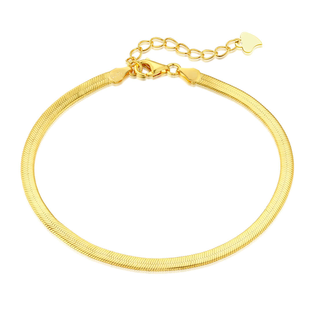 [ElanLuxe Jewelry]Flat Snake Bone Chain Blade Necklace