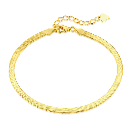 [ElanLuxe Jewelry]Flat Snake Bone Chain Blade Necklace