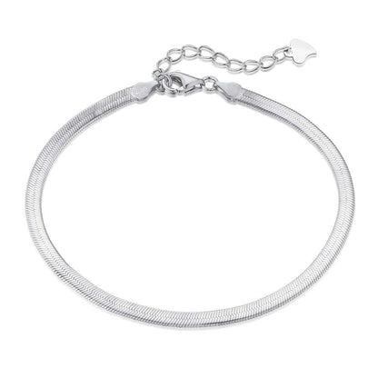 [ElanLuxe Jewelry]Flat Snake Bone Chain Blade Necklace