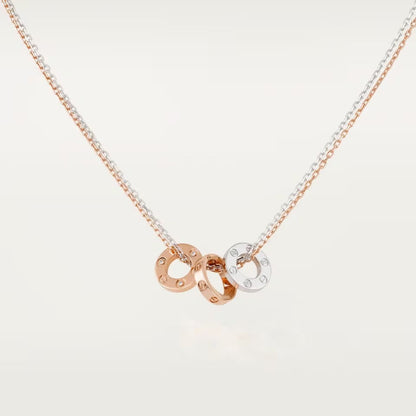 [ElanLuxe Jewelry]LOVE 6 DIAMOND PENDANT NECKLACE