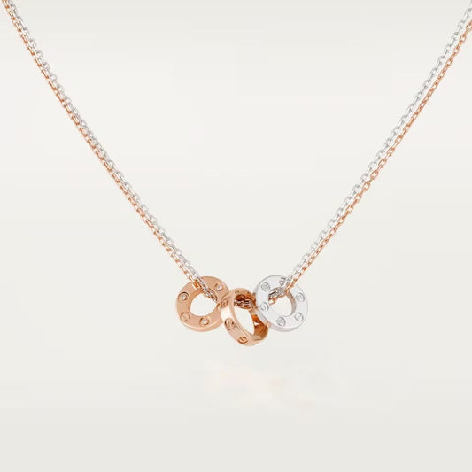 [ElanLuxe Jewelry]LOVE 6 DIAMOND PENDANT NECKLACE