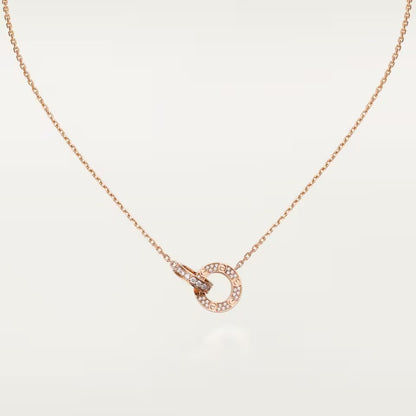 [ElanLuxe Jewelry]LOVE  FULL DIAMOND PENDANT NECKLACE