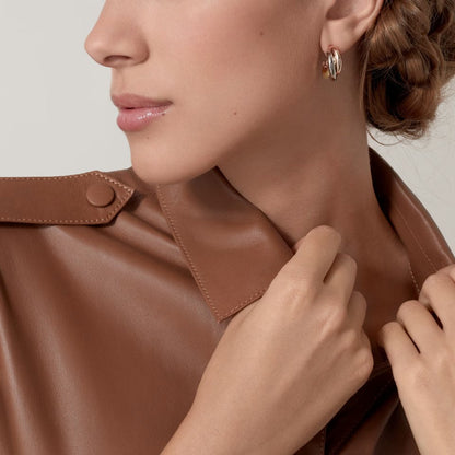 [ElanLuxe Jewelry]TRINITY ON DIAMOND CLASSIC EARRINGS