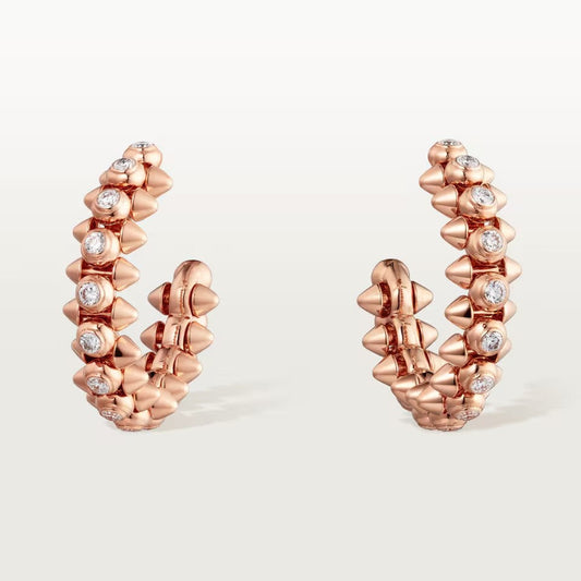 [ElanLuxe Jewelry]CLASH FULL DIAMOND MEDIUM EARRINGS