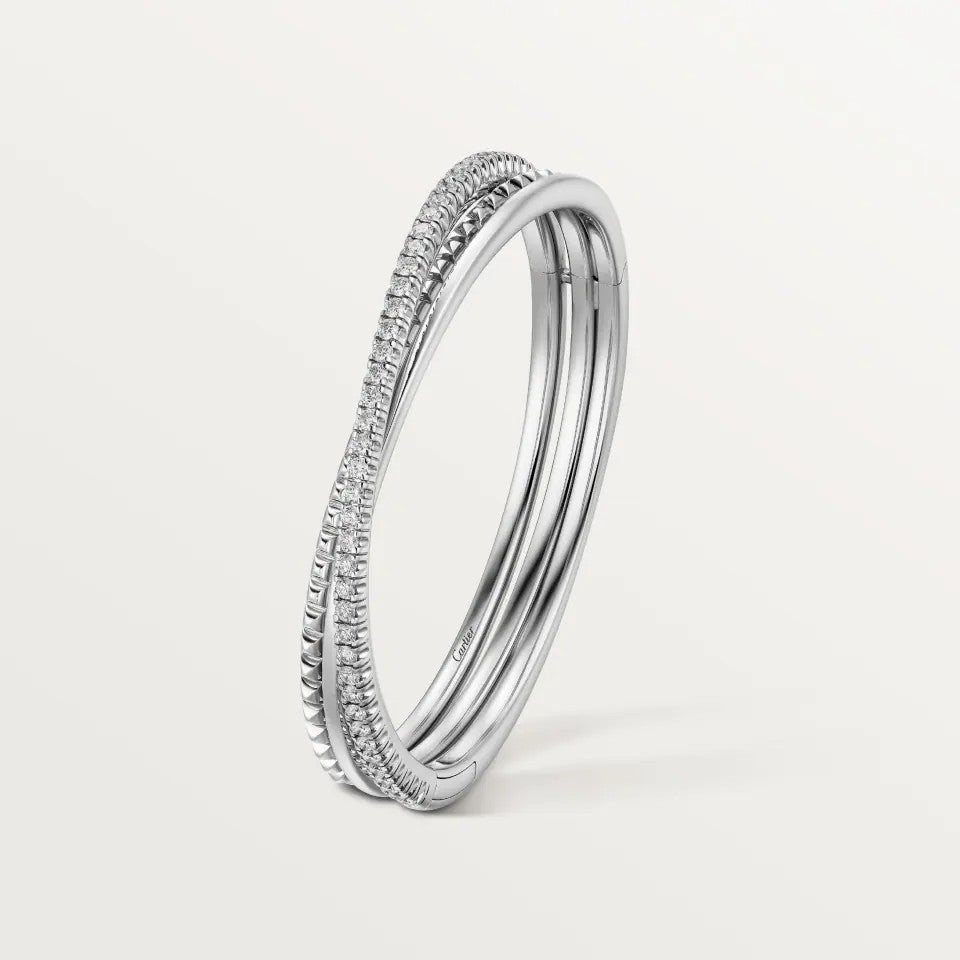 [ElanLuxe Jewelry]ETINCELLE HALF-PAVED DIAMOND BRACELET