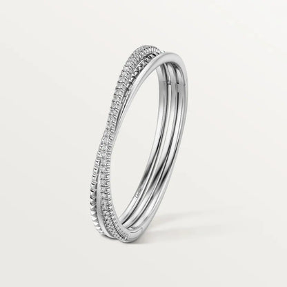 [ElanLuxe Jewelry]ETINCELLE HALF-PAVED DIAMOND BRACELET