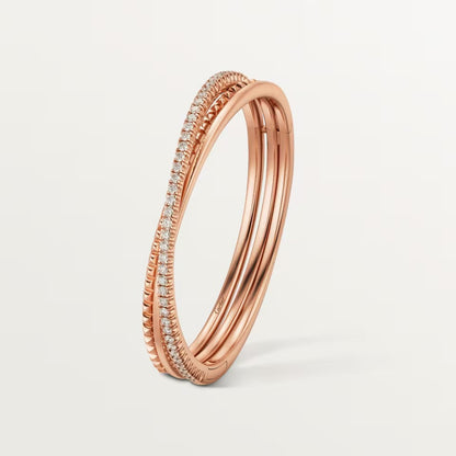 [ElanLuxe Jewelry]ETINCELLE HALF-PAVED DIAMOND BRACELET