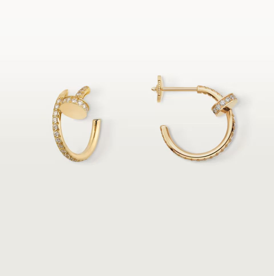 [ElanLuxe Jewelry]JUSTE FULL DIAMOND SMALL EARRINGS