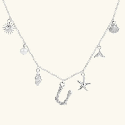 [ElanLuxe]Avaria Ocean Initial Necklace