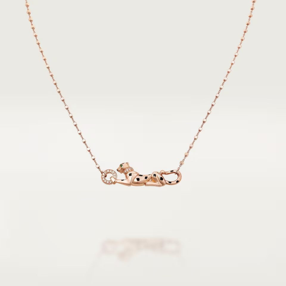 [ElanLuxe Jewelry]PANTHERE FULL DIAMOND NECKLACE