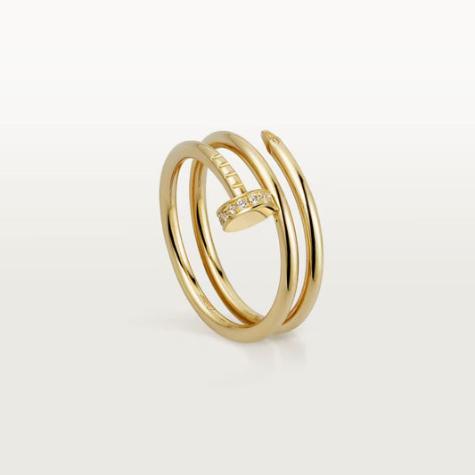 [ElanLuxe Jewelry]JUSTE RING 4.8MM HALF DIAMOND
