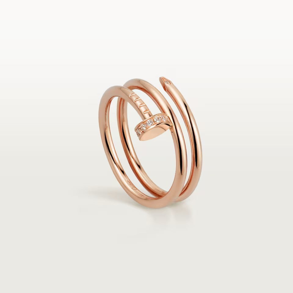 [ElanLuxe Jewelry]JUSTE RING 4.8MM HALF DIAMOND