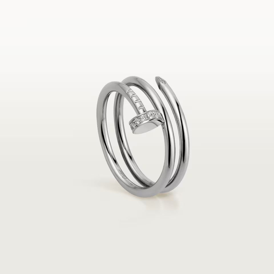 [ElanLuxe Jewelry]JUSTE RING 4.8MM HALF DIAMOND