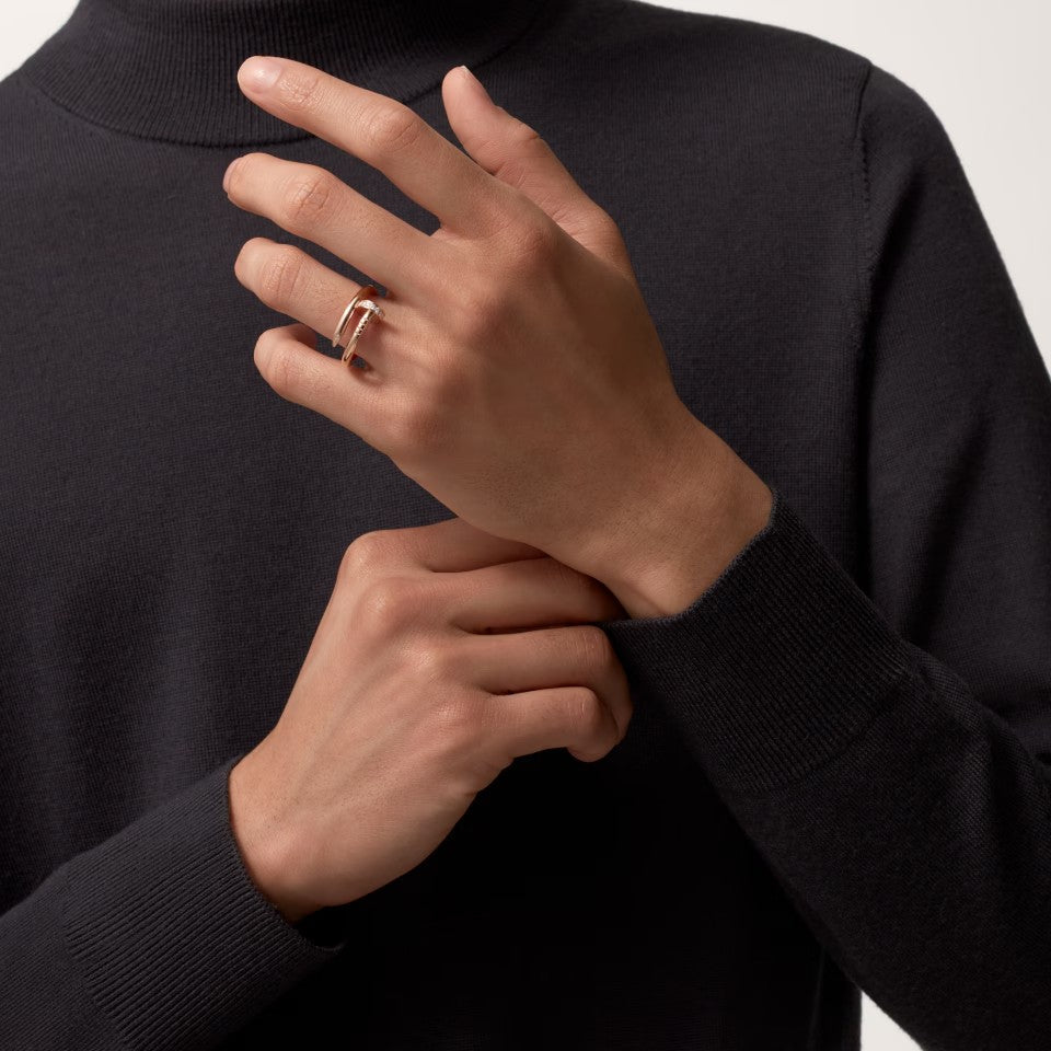[ElanLuxe Jewelry]JUSTE RING 2.6MM HALF DIAMOND
