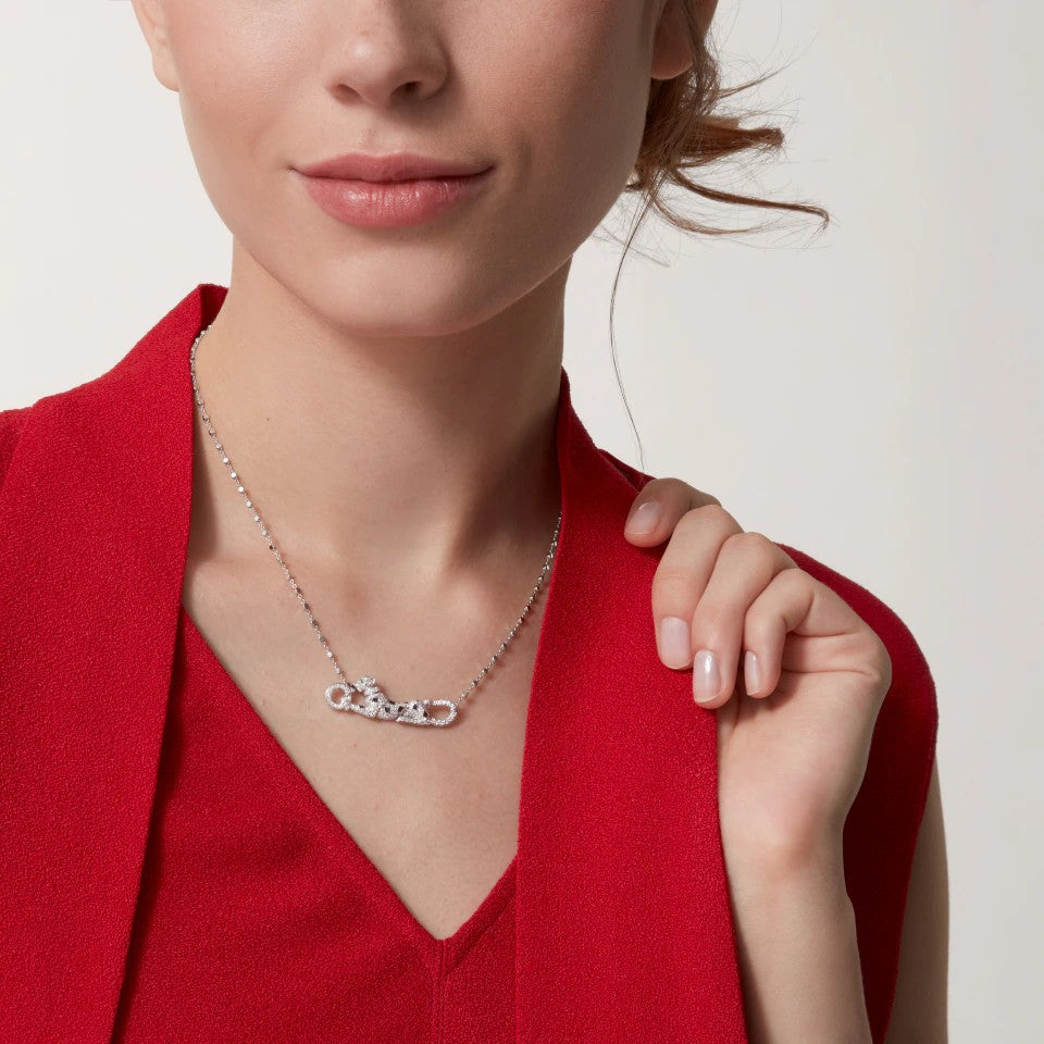 [ElanLuxe Jewelry]PANTHERE PAVED DIAMOND NECKLACE