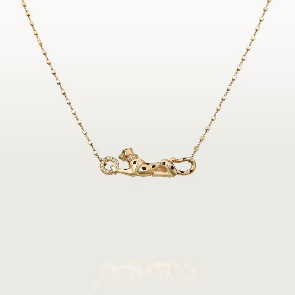 [ElanLuxe Jewelry]PANTHERE FULL DIAMOND NECKLACE