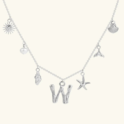 [ElanLuxe]Avaria Ocean Initial Necklace